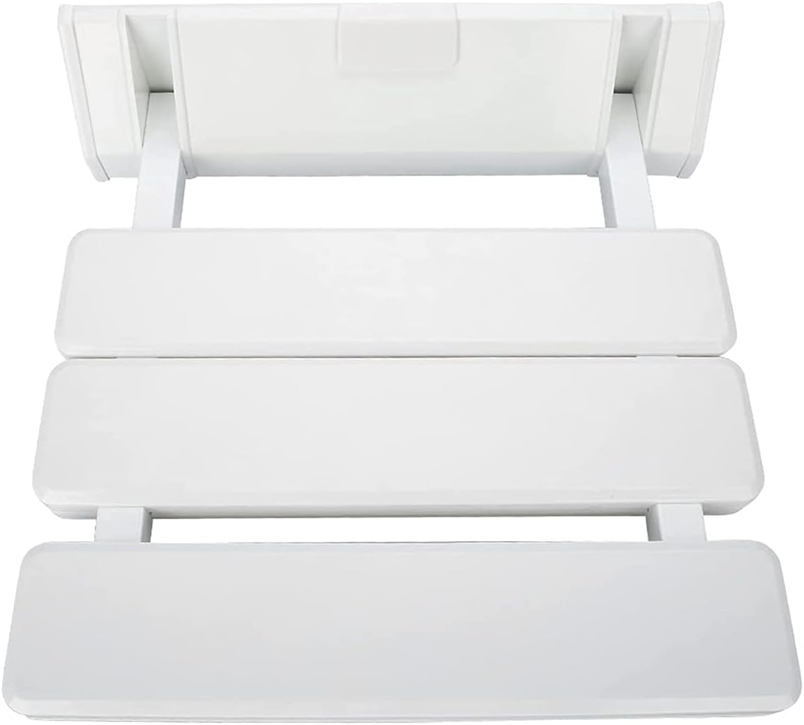 Wall Mounted Shower Stool, 286 Lbs Weight Capacity Wall Mounted Shower Seat with Folding Design for Bathroom, Living Room