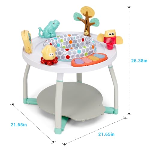 Poit 5-in-1 Activity Center, Tummy Time, Activity Center, Baby Balance Board, Toddler Activity Table, Table and Chair, Activity Center for Baby with 360° Rotating Seat, 3 Adjustable Height. 4M+