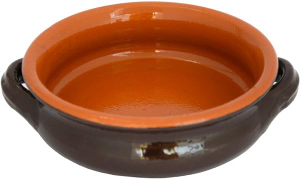 Set 3 Terrine in Terracotta Tegami Senza Coperchio Brunella Zuppiere con manici Colì Maioliche e Terrecotte dal 1650 Marrone 17x17x6 cm