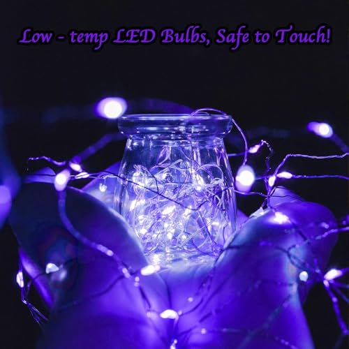 Brightown LED Fairy Lights Battery Operated String Lights - 7ft 20LED Waterproof Silver Wire Firefly Starry Moon Lights for DIY Crafts Wedding Table Centerpieces Party Bedroom Christmas - Image 6