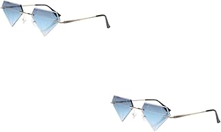 2 Pares De Óculos De Sol Irregulares Óculos De Sol Masculinos Sem Aro Óculos De Sol De Praia Óculos De Sol De Festa Praia Óculos De Sol Sem Aro Para Mulheres Óculos De Sol Sem