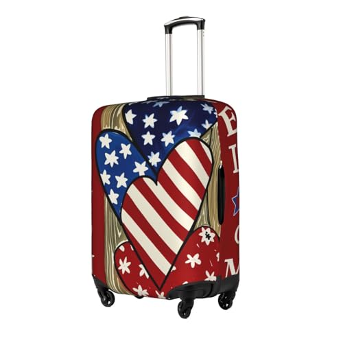 Travel Luggage Cover America Heart Fashion Washable Baggage Suitcase Protector Fit For Luggage Small2