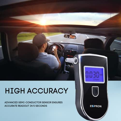 Image of E-40 Portable Alcohol Testing Machine, Breathalyzer with Semi-Conductor Sensor, Reliable Breath Analyzer Alcohol Meter, Compact Alcohol Tester for Personal & Professional Use