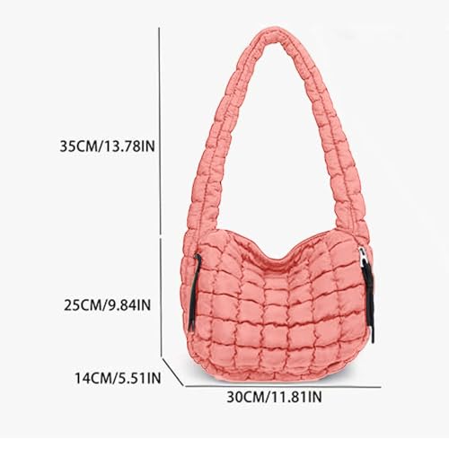 Lightweight Quilted Carryall Gym Bag Soft Puffer Tote Bag Big Capacity Hobo Purse Beach Handbag Crossbody3