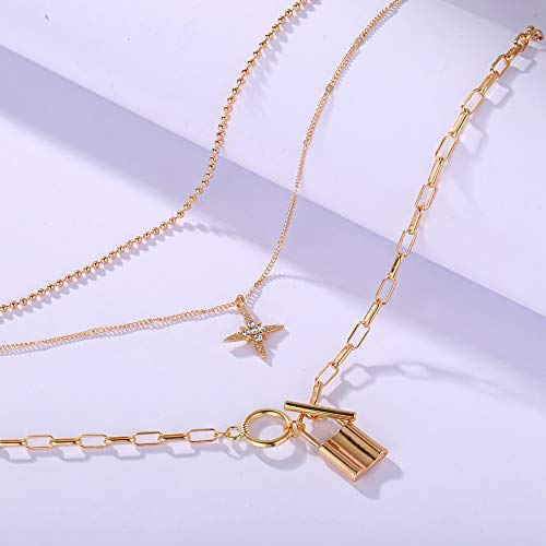 Layered Necklace Set - Gold Plated Jewelry