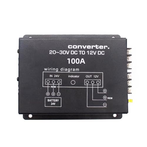 Tensioni di tensione Camion Step Down Converter Alimentatore da 24 V a 12 V con protezione da sovraccarico per da auto radio Inverter con ventola