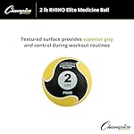 Champion Sports Rhino Elite Medicine Ball (4 pounds), Red - Image 3