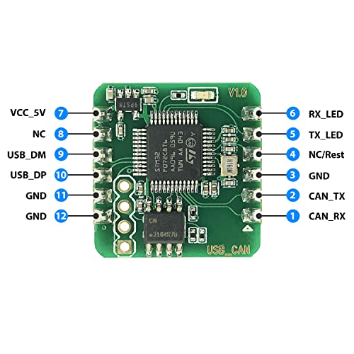 Image of USB to CAN Converter for Raspberry Pi 5 /4 /Pi3B+ /Pi3 /Pi Zero(W) /Jetson Nano /Tinker Board /SBCs, Support Windows, Linux, MacOS, Android, Venus OS