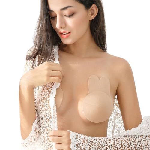Silicone Nipple Covers for Women - Reusable Long Lasting Adhesive Invisible Pasties, Free Size (Skin)-picture-33
