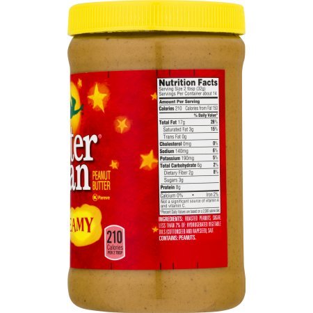 Peter Pan Creamy Peanut Butter, 16.3 Ounce (Pack of 2)