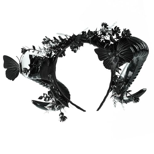 Coiffe punk Halloween rose avec serre-tête gothique antidérapant pour femmes