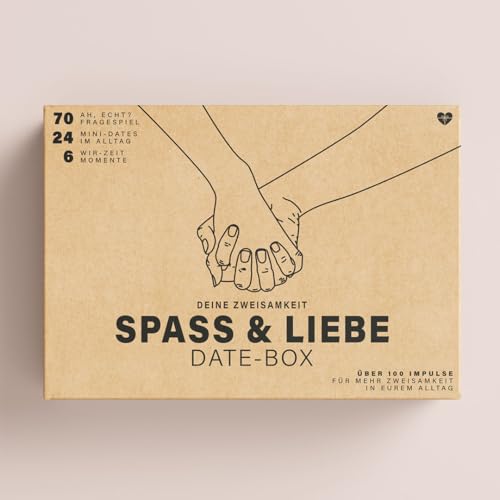 Deine Zweisamkeit-Box | Spaß & Liebe - Date Box | 180 Tage Mini-Dates Challenges & Erlebnisse für Paare | Für mehr Paarzeit im Alltag Hochzeit Geburtstag | Made in Germany