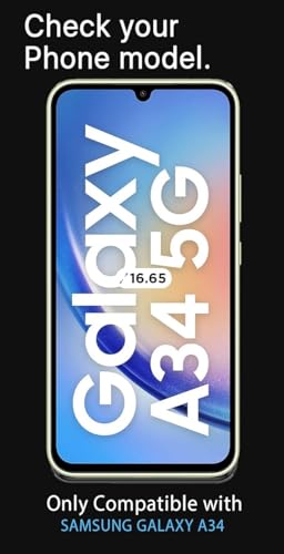Image of SENBUN Tempered Glass Screen Protector Compatible for Samsung Galaxy A34 5G with Edge to Edge Coverage and Easy Installation Kit, Pack of 1, Black
