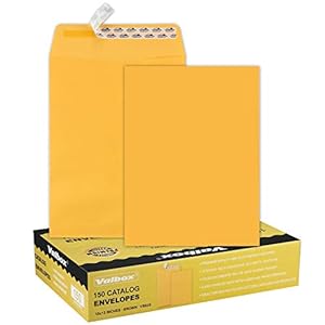 ValBox 10×13 Self Seal Catalog Envelopes 150 Packs Brown Kraft Large Envelopes with Peel and Seal Flap for Mailing…