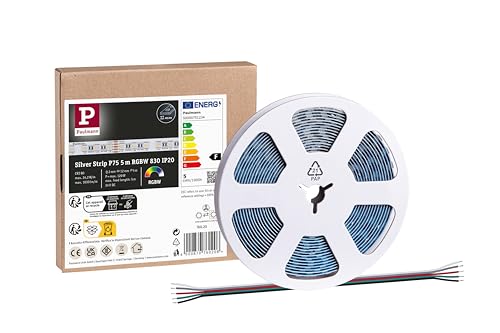 Bandes LED RGBW Paulmann Pro Strip 5m ruban lumineux argenté 121W