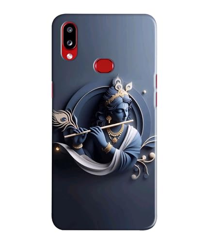 Image of Lord Krishna 3D Effect Printed Hard Back Case Cover Compatible for Samsung Galaxy A10S / Samsung Galaxy M01S (Multicolor) - D1661