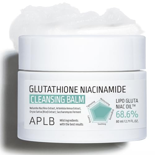 APLB Glutathione Niacinamide Cleansing Balm | LIPO GLUTA NIAC OIL™ 68,6% 2,71 FL.OZ/Koreanische Hautpflege, Make-up-Entferner für empfindliche Haut, spendet Feuchtigkeit, Porenpflege