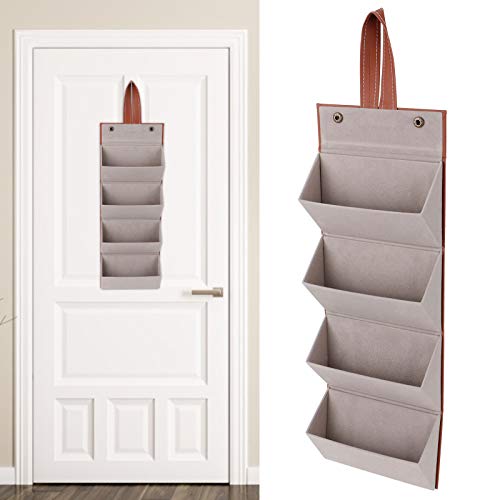 TKSE Brillen Aufbewahrungsbox, 4-Fach Reise Sonnenbrillen Brillen Organizer Sammler Faltbare Sonnenbrillen-Brillen-Aufbewahrungsbox Box-Halter-Display(Braun) Cover