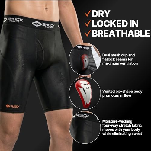 Image of Shock Doctor 221 Compression Short with BioFlex Cup