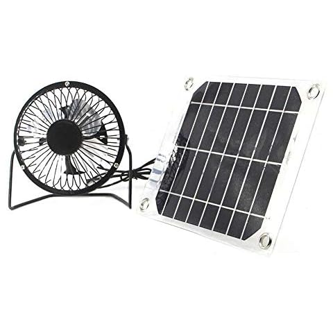 Solar fan 5W 4 inch free energy for Greenhouse motorhome House Chicken House outdoor Home cooling chicken coop by Seddex Cover