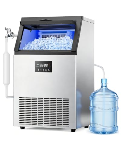 Image of Mojgar Commercial Ice Maker 130lbs /24H with 40lbs Storage Bin ETL Approval