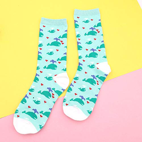 Chaussettes coton femmes style hip hop et motifs de fleurs colorées