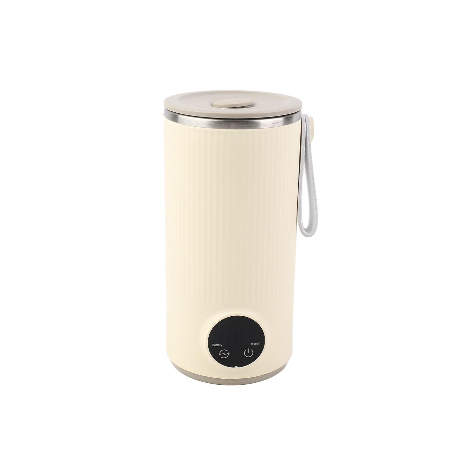 Hervidor Eléctrico Portátil de 400 Ml | Caldera de Agua Caliente Recargable por USB Inalámbrica con Agitador Incorporado para café con Leche, Acero Inoxidable, Calentamiento Rápido a 55 °C