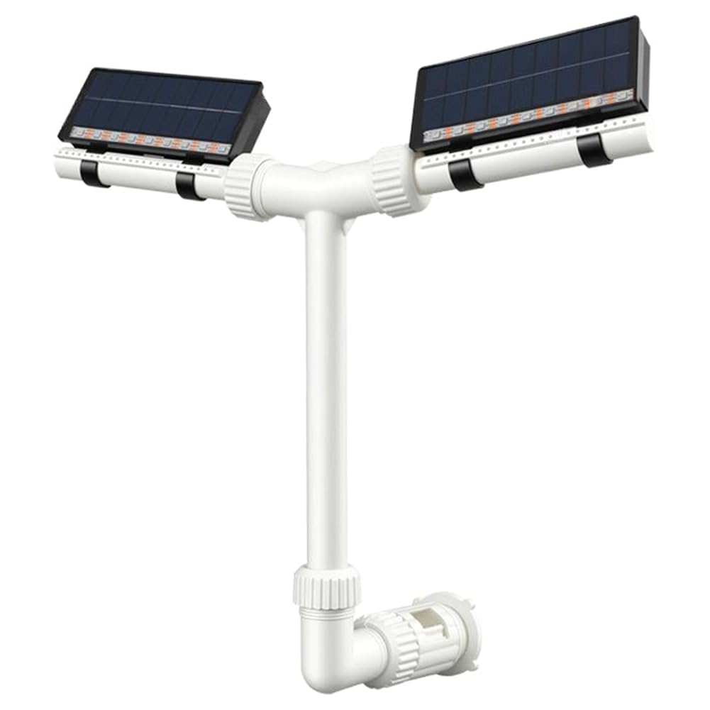 Xnuiasqe As Shown Solar Pool Fountain For Inground Above Ground Pools Dual-Powered Rechargeable,Led Light Fountain