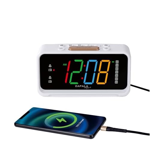 Alarm Clock Radio, 2 Alarms Jumbo LED Display Plug in Digital FM Clock Radio with USB Charging Port, Days Display, Adjustable Volume & Dimmer, Nightlight, Snooze for Deep Sleepers Kids