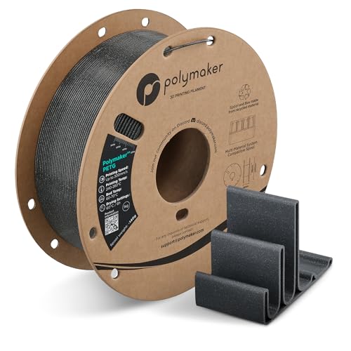 Image of Polymaker PETG Galaxy Dark Grey 3D Printer Filament 1.75mm 1kg, High Speed PETG up to 300mm /s, High Strength New Formula, Excellent Layer Adhesion, Warp Free, Compatible with Most 3D Printers