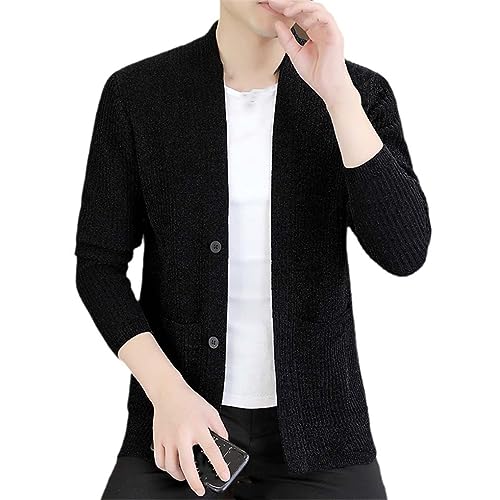 Men Cardigan Sweater Autumn Winter Thick V Neck Knitted Sweater Coats Causal Warm Men Causal Sweater