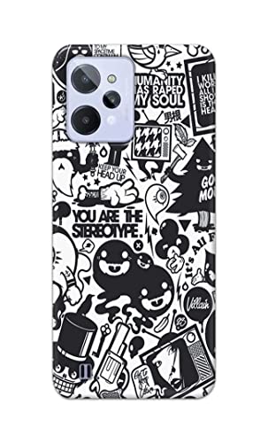 Image of Printed Hard Back Cover Case for Realme C31 Back Cover (Mixed Cartoon) -702