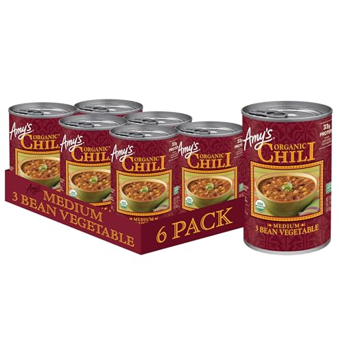 Amy's Kitchen Organic 3 Bean Vegetable Chili 6 Pack