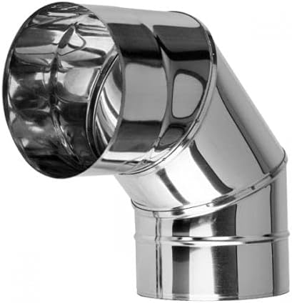 Stainless Steel 90 Degree Elbow Chimney Liner Bend 90° - Multi Flue Stove Pipe. (160mm)