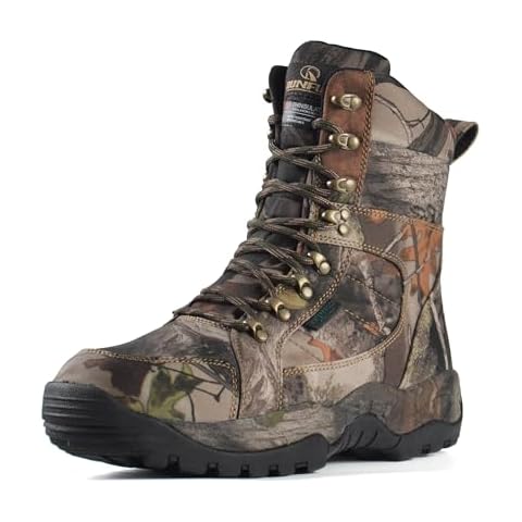 R RUNFUN Men's 8" Waterproof Lightweight Hunting Boots Camo Insulated Hiking Boots, 200g Thinsulate(RF001-8C2,Size10) Cover