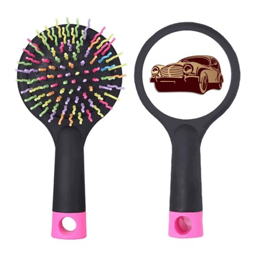 Brosse à cheveux démêlante rouge foncé anti-nœuds avec son coussin d'air protecteur