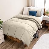 Bare Home Comforter Set - Twin/Twin Extra Long Size - Ultra-Soft - Goose Down Alternative - Premium 1800 Series - All Season Warmth (Sand)