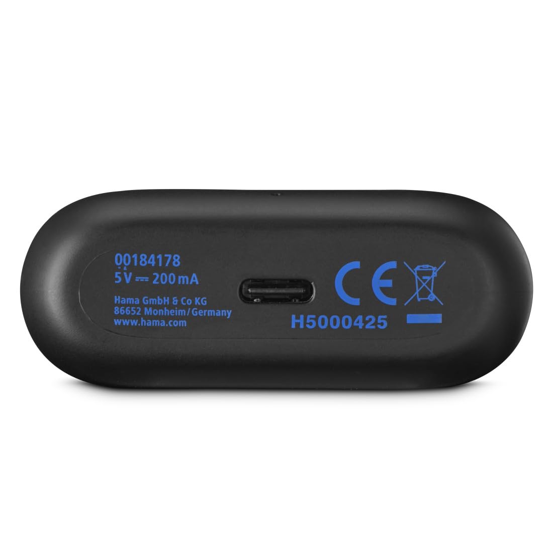 Hama Bluetooth Kopfhörer (kabellos, TWS-Kopfhörer, Active Noise Cancelling, Earbuds mit Ladestation, ENC, In-Ears, USB-C Schnellladen, Bluetooth-Headset, App-/Sprachsteuerung, Touch Control) schwarz