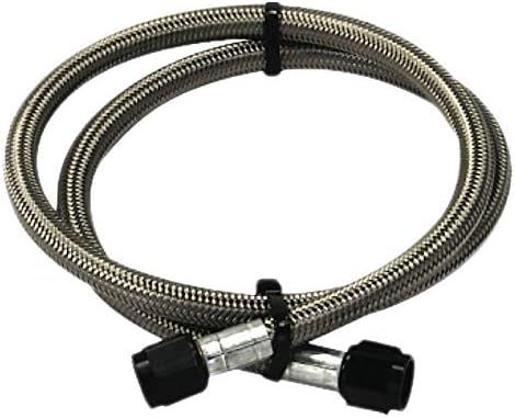 Nitrous Outlet 72" 4AN Stainless Braided Hose (Black Fittings)