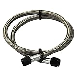 Nitrous Outlet 72' 4AN Stainless Braided Hose (Black Fittings)