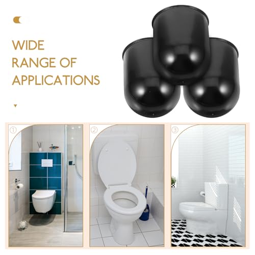 Image of Zerodeko Toilet Brush Holder Set with 15 Compact Plastic Cleaning Brush Cups for Bathroom Storage Space-Saving Organizer
