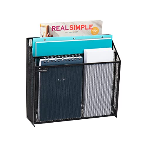 Mind Reader Vertical File Storage, Desktop Organizer, Wall Mount,...