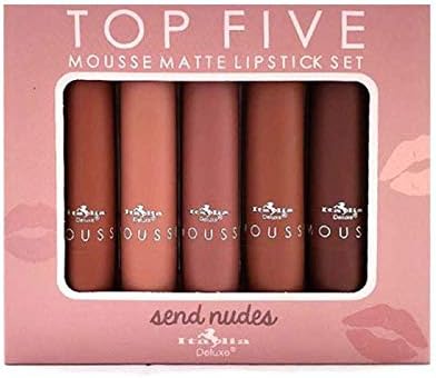 Italia Deluxe Top Five Mousse Matte Lipstick Set Send Nudes
