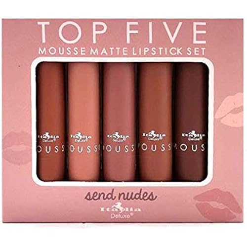 Italia Deluxe Top Five Mousse Matte Lipstick Set Send Nudes