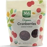 365 by Whole Foods Market, Organic Dried Sweetened Cranberries, 8 Ounce