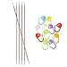 Knitter's Pride Knitting Needles Zing Double Pointed 6 inch Size US 0 (2mm) Bundle with 10 Artsiga Crafts Stitch Markers 140001