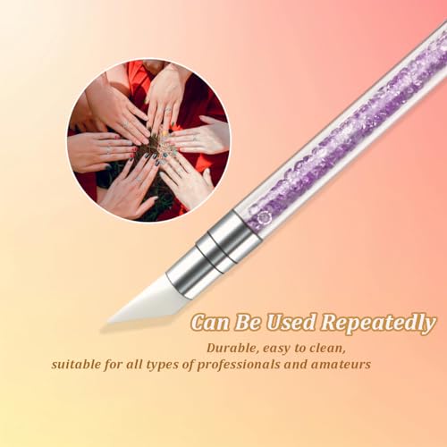 Gaqwok 5 Pcs Nail Art Sculpture Pen Acrylic Dual Tipped Brushes - Versatile Nail Art Tools For Design, Foil Carving thumb #4