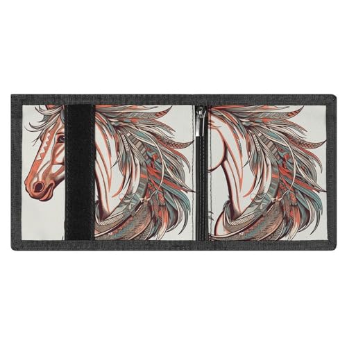 Cupid Arrow Love Horse Trifold Wallet for Men - Money Clip Slim Wallets with Multiple Card Slots Minimalist Small Front Pocket Wallet for Everyday Carry4