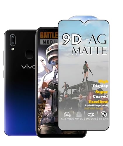 Image of Premium Tempered Glass for (VIVO Y95 / Y93 /Y91I / Y1S / Y91C matte finish glass, Pack of 1) Full Screen Coverage gaming matte Screen Protector Guard (VIVO Y95 / Y93 /Y91I / Y1S / Y91C)