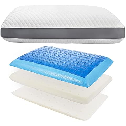 Perfect Cloud The Perfect Pillow Dual Temperature Memory Foam Pillow with Adjustable/Removable Layers for Back, Stomach, & Side Sleepers - Luxury Custom Loft Bed Pillow for Sleeping - Standard Cover